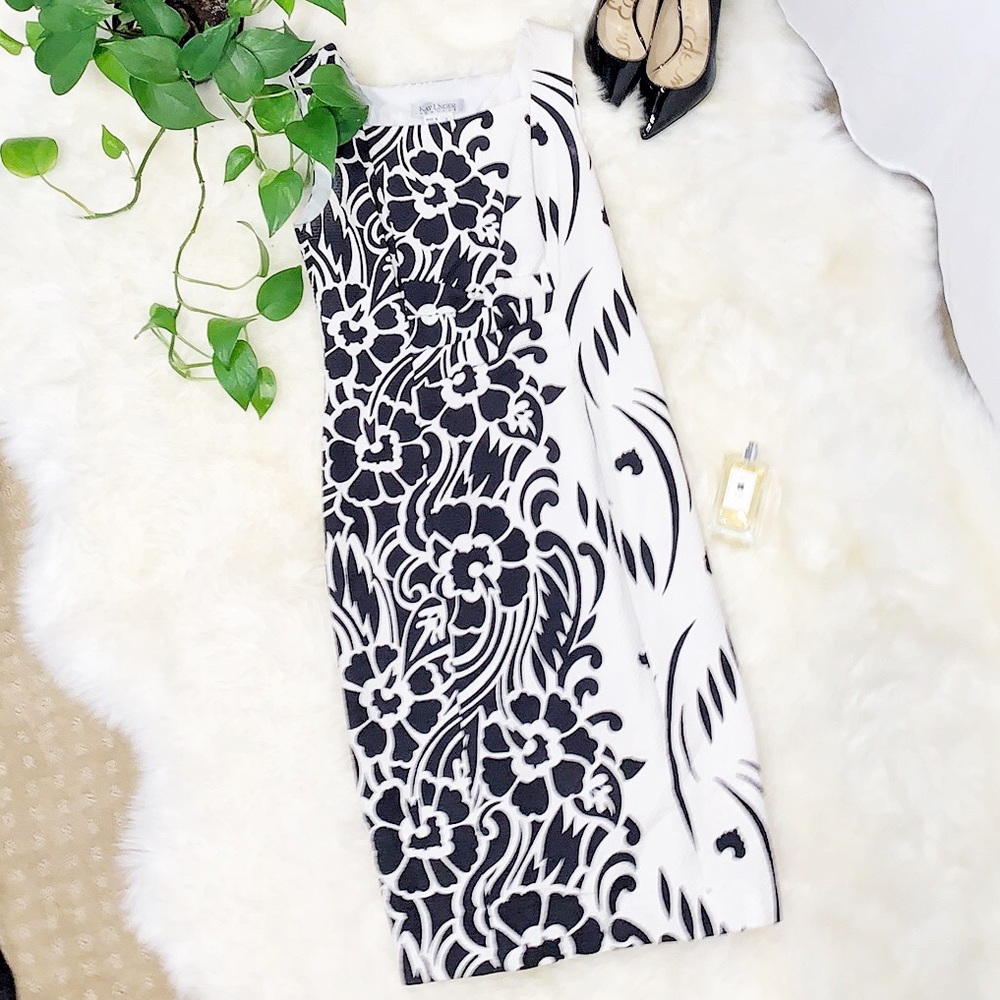 Kay Unger Black and White Professional Dress